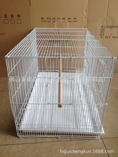 外贸出口c110特大群鸟笼四杯口侧门750展示繁殖鸟笼观赏铁丝鸟笼