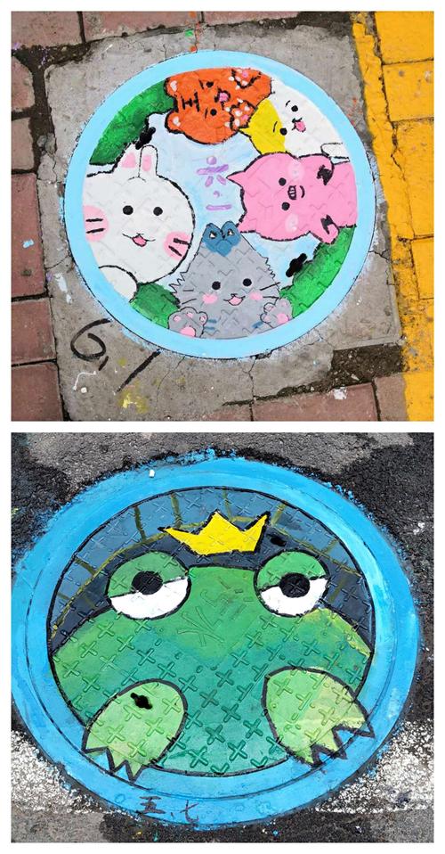 "井"上添花,美化校园——光明小学井盖涂鸦创意大赛