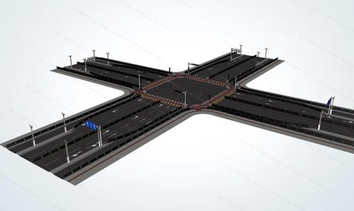 双向四车道道路模型