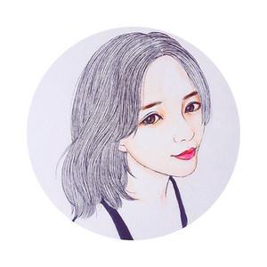 堆糖-手绘女生头像 气质短发