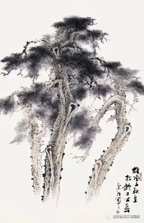 【871期】丹青铁笔铸松魂——童治军画松作品欣赏
