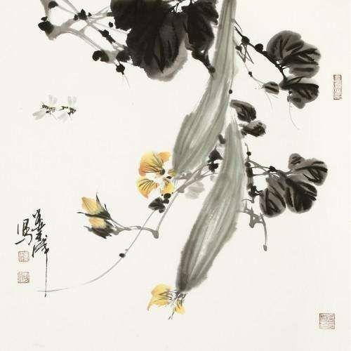 写意画丝瓜,紫藤参考资料