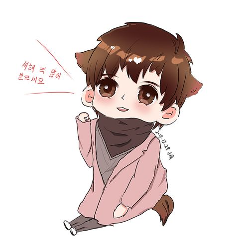 手绘人物 q版 李敏镐