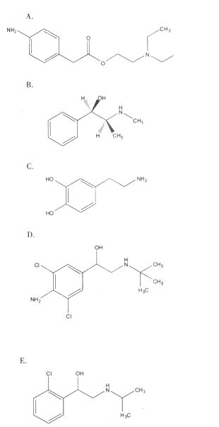 56. 盐酸多巴胺的结构是