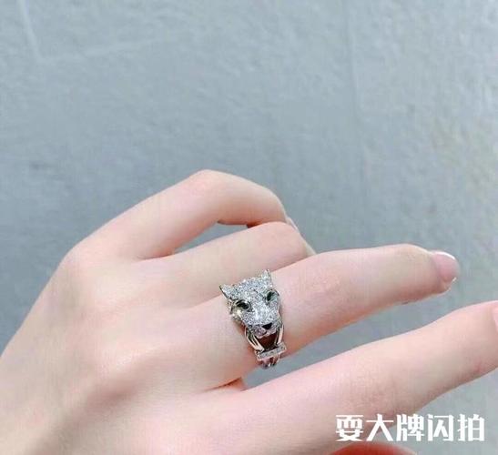 cartier卡地亚 闲置品白金猎豹戒指 cartier卡地亚闲置品白金猎豹戒指