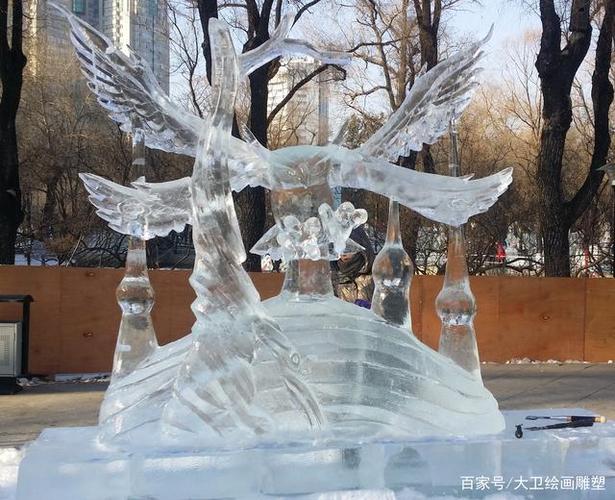 全国专业冰雕比赛作品制作过程2