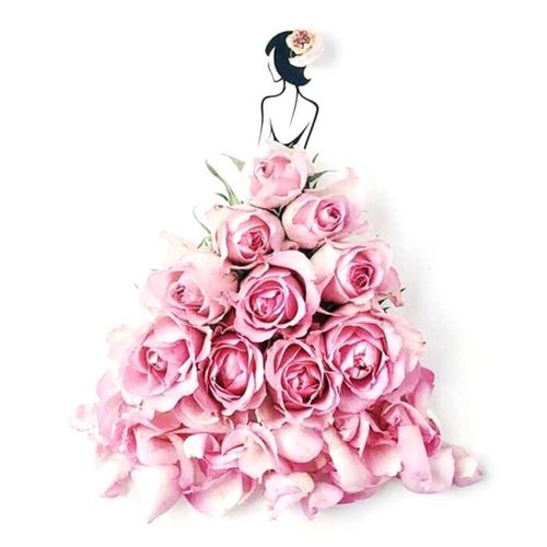 用花瓣做出世上最美的裙子