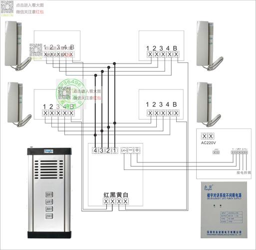 永安 直按式2/3/4/5/6户楼宇对讲门铃主机ya98zad 门口机 外机