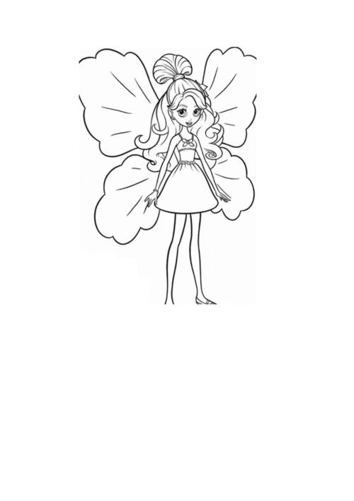 蝴蝶仙子涂色画