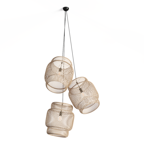 北欧藤编吊灯模型素材-北欧模型-三维家模型素材库