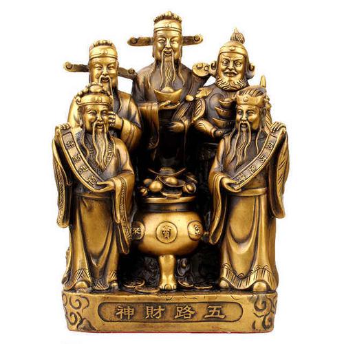 纯铜五路财神摆件!居家送礼佳品