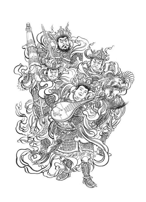 不过一笑今天要说的,而是神话中的四大天王.