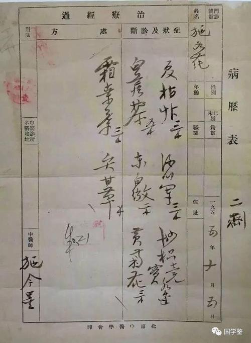 北京名医 施今墨方