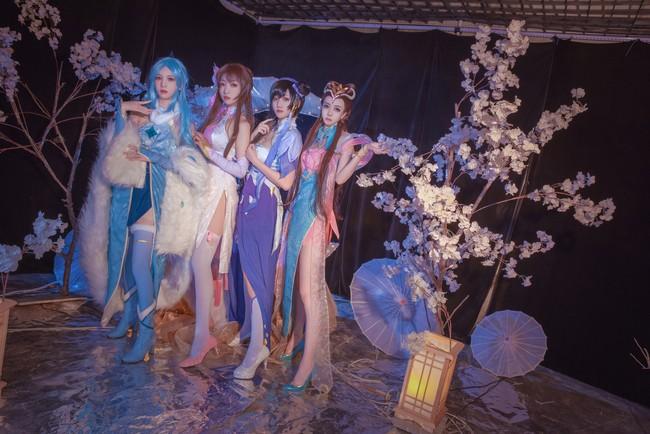 cos王者荣耀四大美女同人旗袍