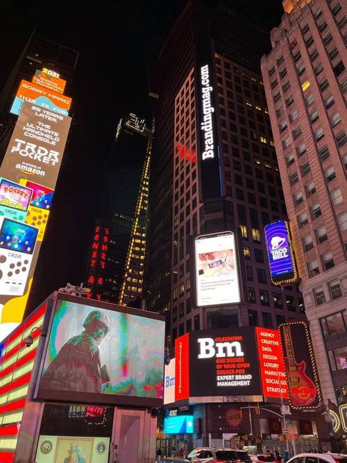 纽约时代广场电子广告牌你也可以投广告