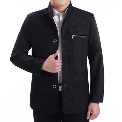 中老年人男装外套春秋款爸爸装中年男士夹克大码秋季上衣商务休闲视频