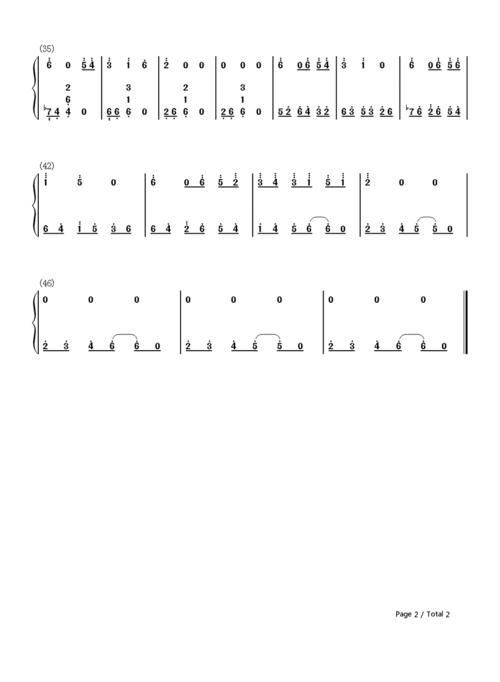 远い空へ钢琴简谱和五线谱