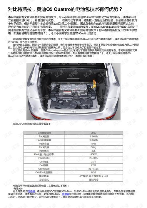 对比特斯拉,奥迪q5 quattro的电池包技术有何优势?