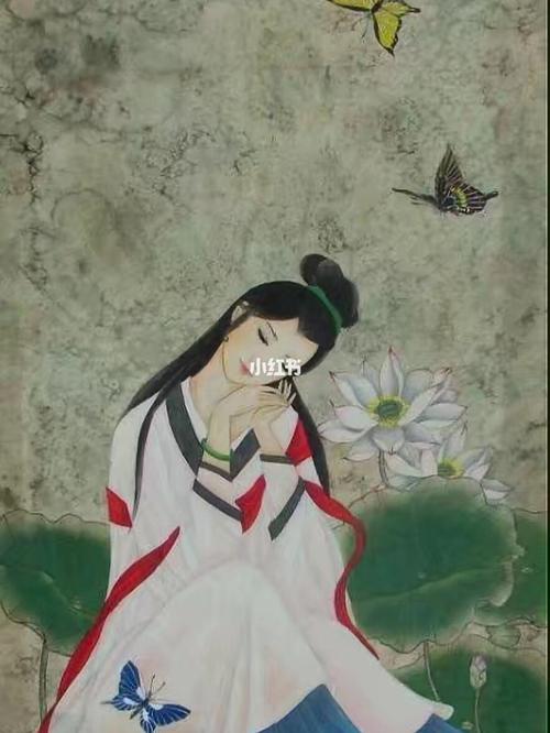 工笔仕女《李清照》_绘画_文化_绘画