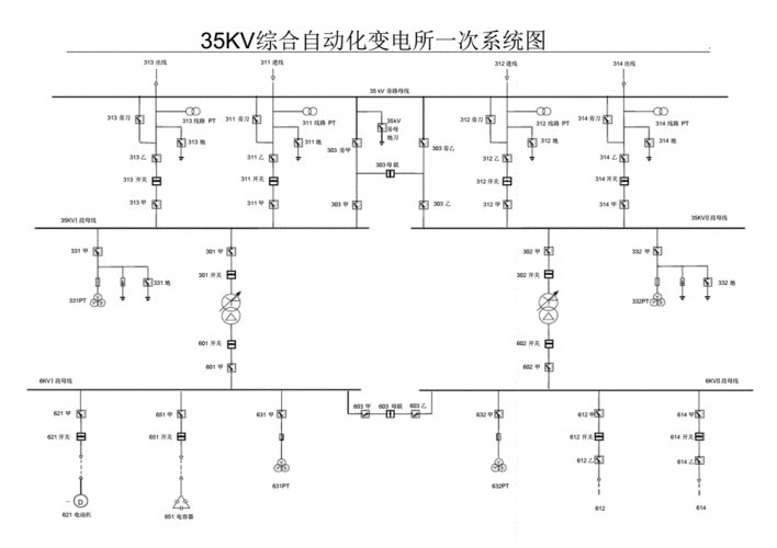 35kv综合自动化变电所一次系统图pdf1页