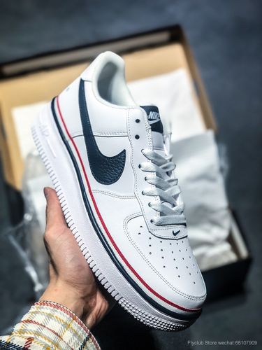 force 1 low 空军一号白蓝红低帮休闲板鞋 货号cj1377