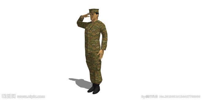 敬礼的军人源文件