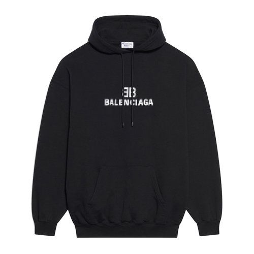 BALENCIAGA卫衣,巴黎世家卫衣真假细节 balenciaga/巴黎世家 21年秋冬新款 bb pixel系列 女士黑色棉质卫衣连