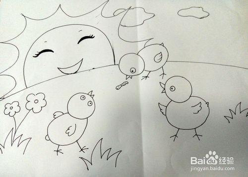 简笔画可爱的小鸡