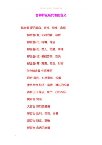 各种鲜花所代表的含义.pdf 7页
