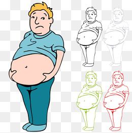 大肚子男人简笔画