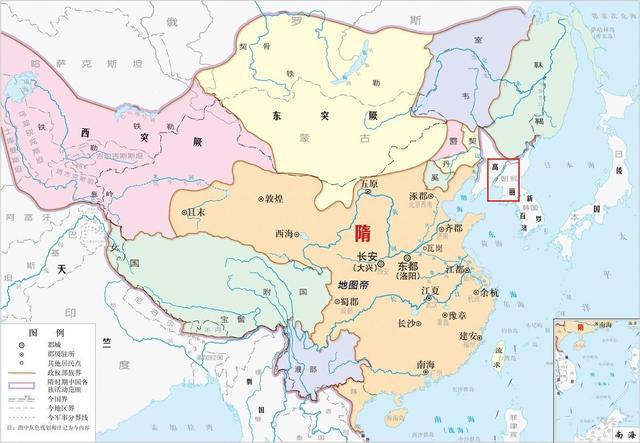 隋朝对比高丽,无疑是"庞然大物"