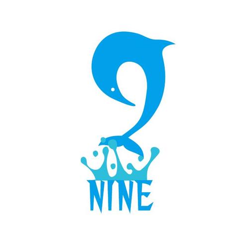 9班nine海豚创意个性班徽图案设计