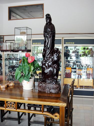 印度小叶紫檀木雕南海观世音佛像 巨型莲花观音菩萨檀香紫檀摆件