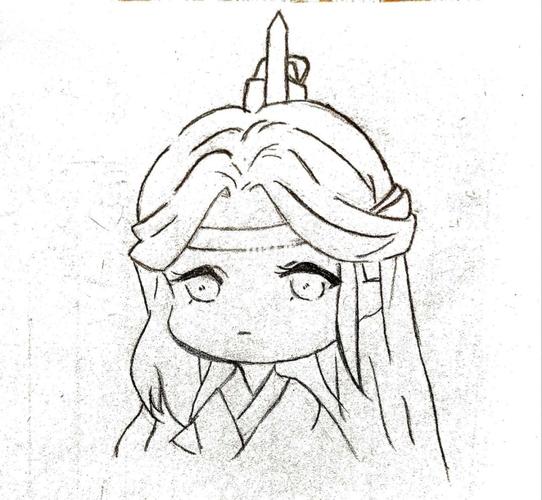 19/12/21 魔道祖师 陈情令 q版蓝忘机简笔画_简笔画_文化_绘画