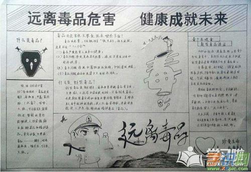 整洁好看的禁毒手抄报