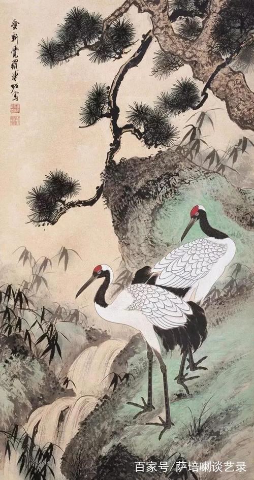 近现代花鸟画名家溥佐作品欣赏