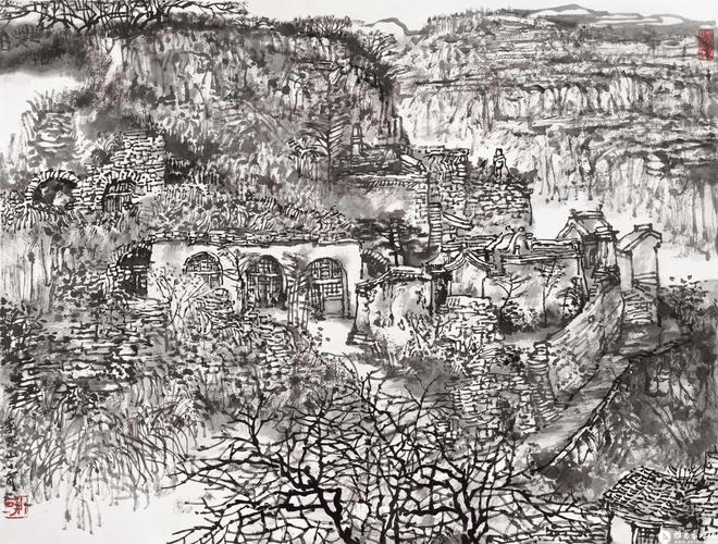 山西写生 李家山_师法自然_李小可作品展_李小可在线