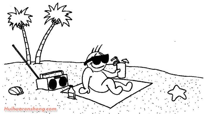 6张春夏秋冬早中晚的简笔画图片5