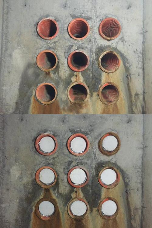 这些材质的套管内壁光滑,做封堵比较好处理,所以选择材料面宽广.