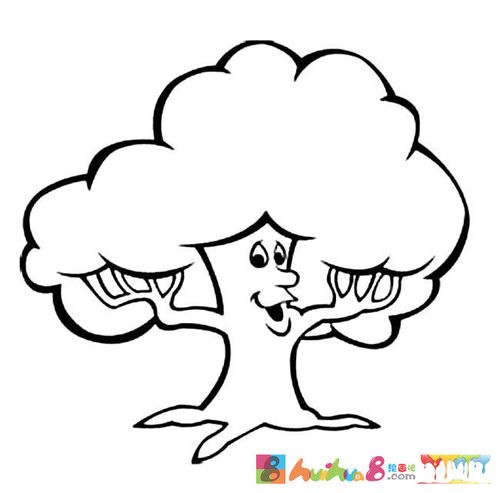 卡通大树简笔画图片