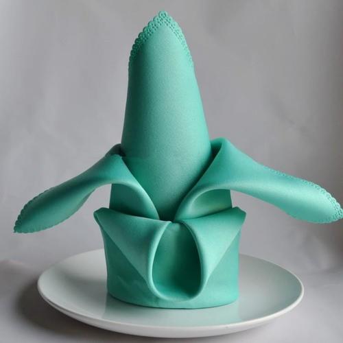 酒店酒楼饭店餐厅口布杯巾席巾折花口布白色香槟色金黄色红色米白