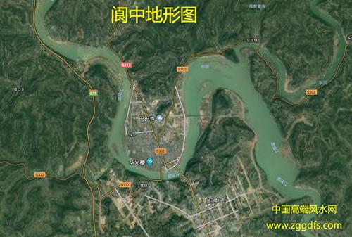 四川阆中地形符合背后有靠的风水理论