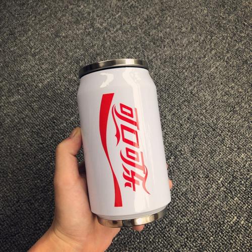 百事可乐保温杯易拉罐可口可乐杯304不锈钢茅台雪花啤酒杯吸管式聚景