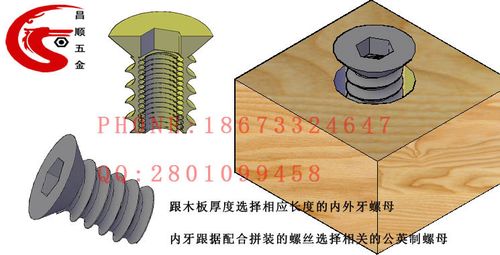 家具内外牙螺母m6m8m10家具预埋螺母铁质镀锌直通带介