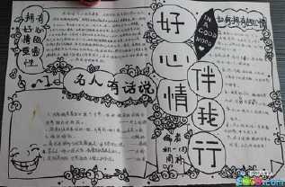 《调节情绪的方法》手抄报 关于情绪的手抄报学会管理情绪 初中生心理