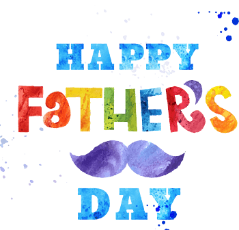 父亲节快乐英文水彩