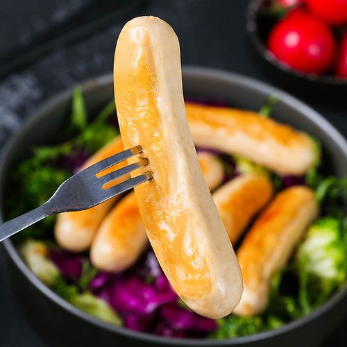鸡肉早餐肠生饮食烤肠煎肠香肠100热狗烧烤香肠