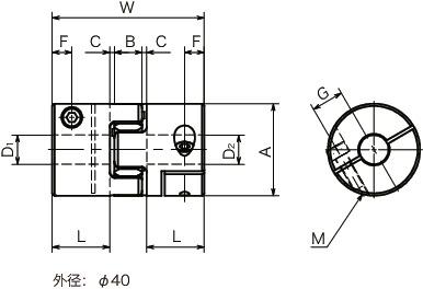 nbk梅花联轴器系列-可拆装型梅花联轴器mjc-cs-egr
