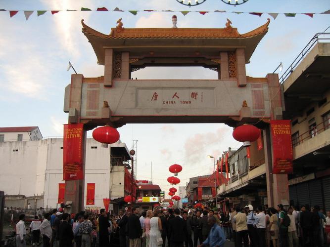 毛里裘斯首都路易港的唐人街