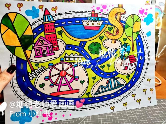 相约游乐场_游乐园_儿童画_儿童画_文化_绘画